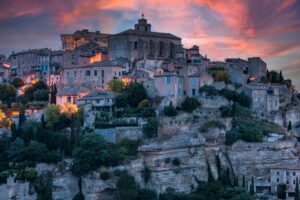 Gordes Town in Provence,France at Twilight
